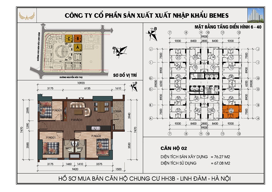 SƠ ĐỒ CHI TIẾT HH3B LINH ĐÀM