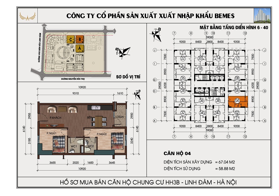SƠ ĐỒ CHI TIẾT HH3B LINH ĐÀM