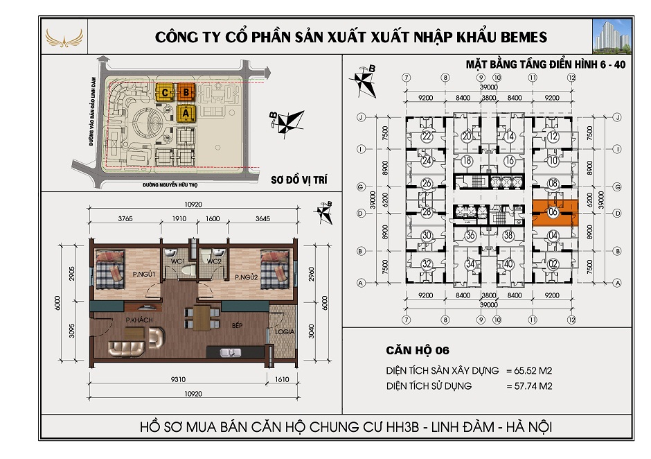 SƠ ĐỒ CHI TIẾT HH3B LINH ĐÀM