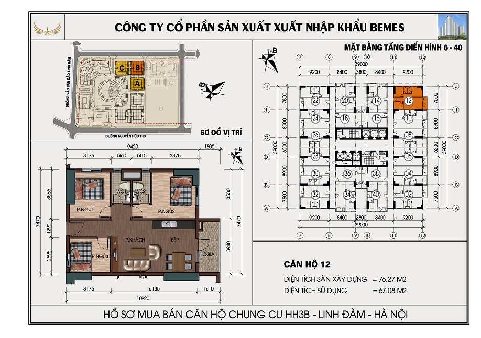 SƠ ĐỒ CHI TIẾT HH3B LINH ĐÀM