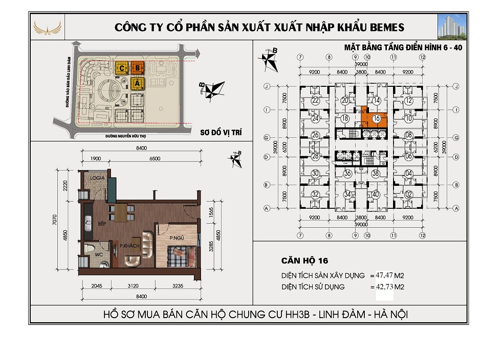 SƠ ĐỒ CHI TIẾT HH3B LINH ĐÀM