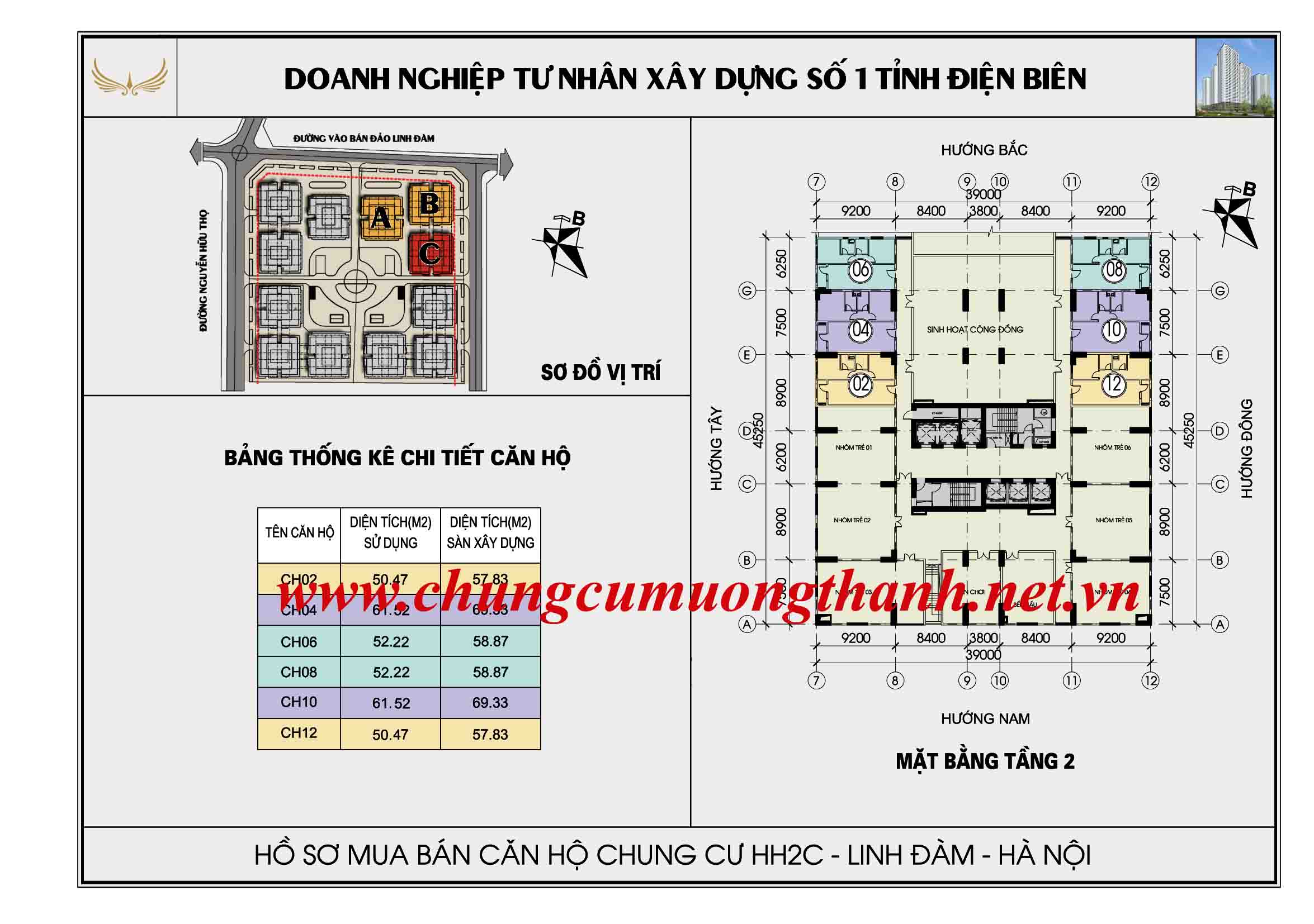 SƠ ĐỒ TỔNG THỂ HH2C LINH ĐÀM