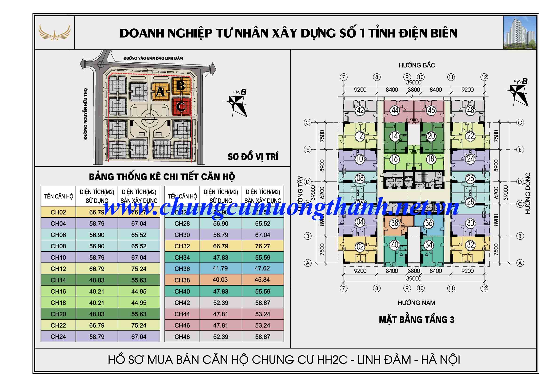 SƠ ĐỒ TỔNG THỂ HH2C LINH ĐÀM