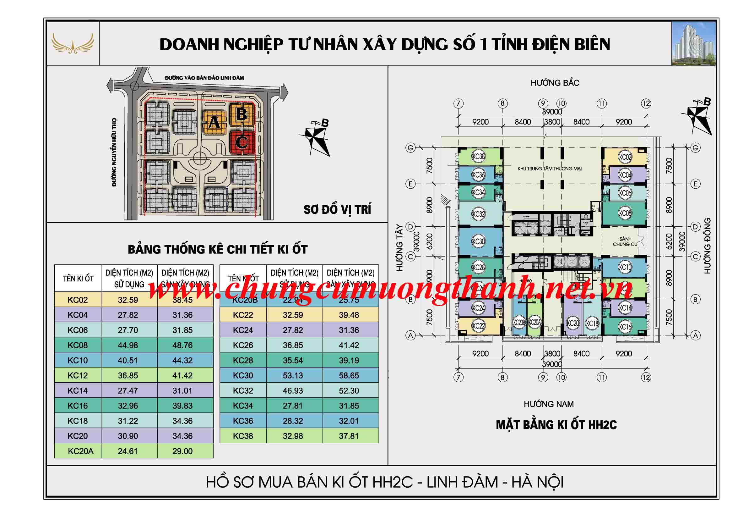SƠ ĐỒ TỔNG THỂ HH2C LINH ĐÀM