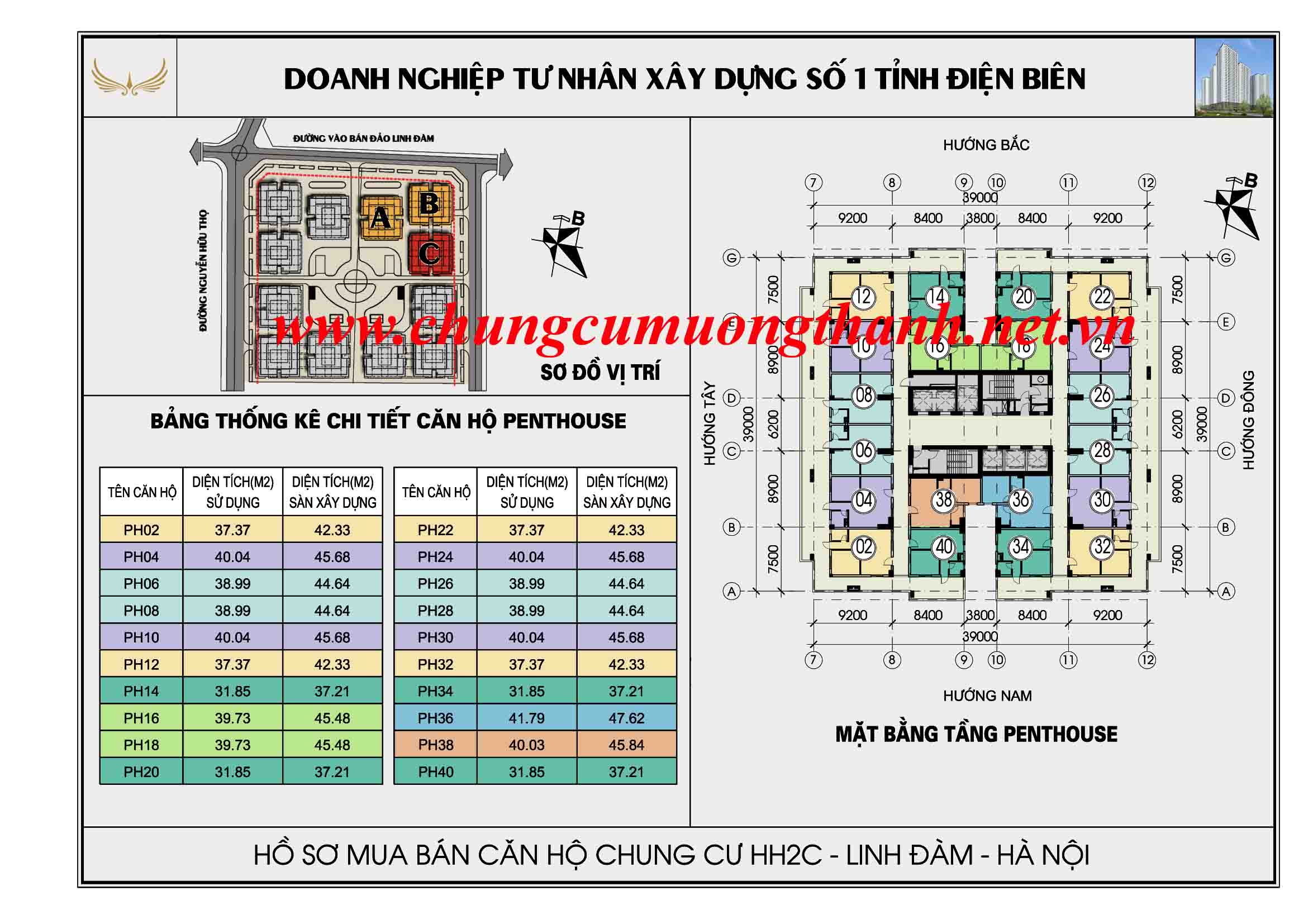 SƠ ĐỒ TỔNG THỂ HH2C LINH ĐÀM
