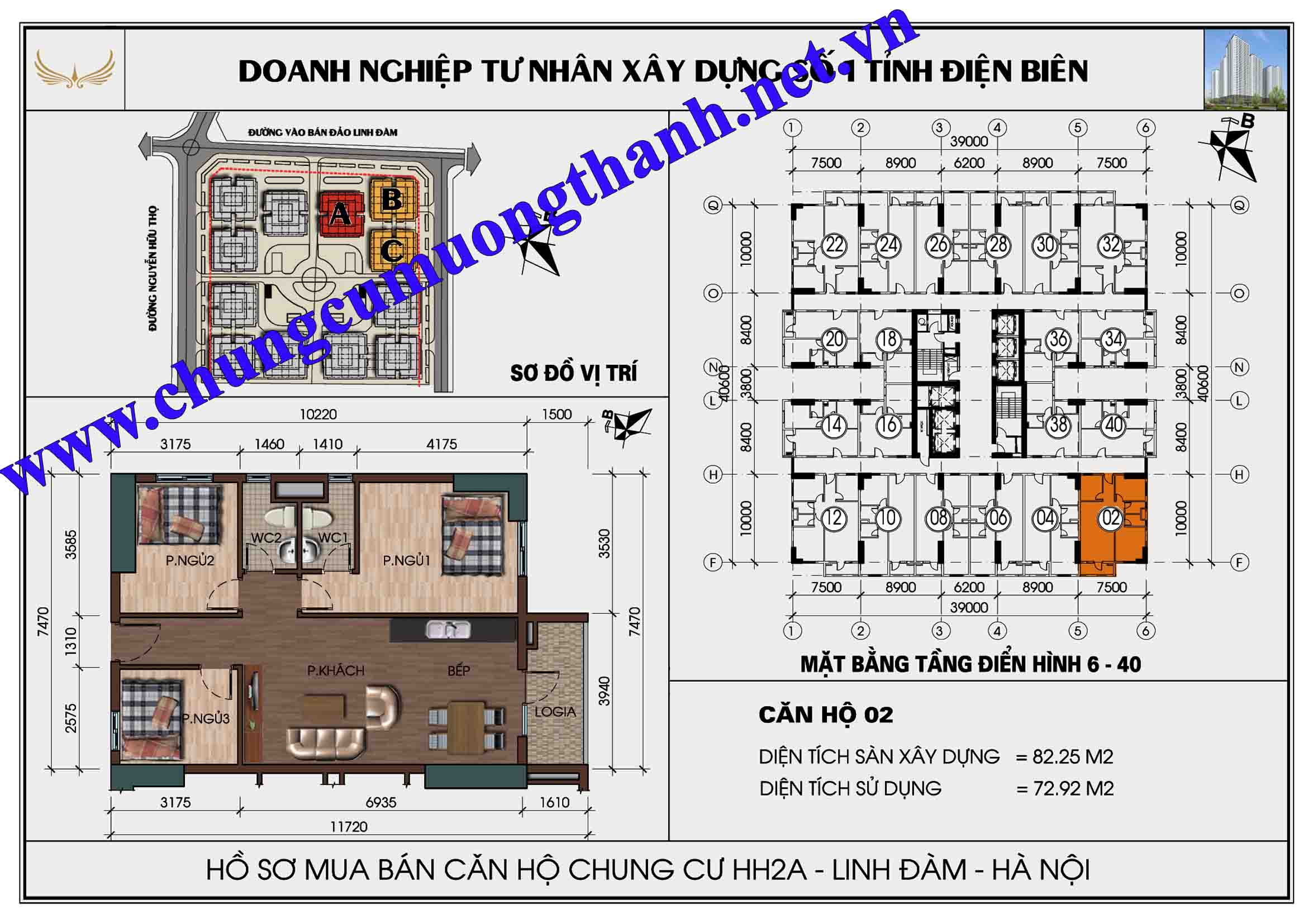 SƠ ĐỒ CHUNG CƯ HH2A LINH ĐÀM
