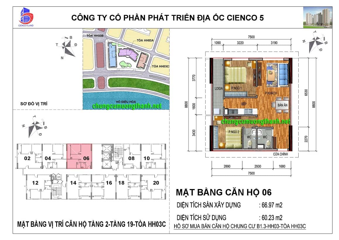 SƠ ĐỒ CHUNG CƯ B1.3 HH03C THANH HÀ