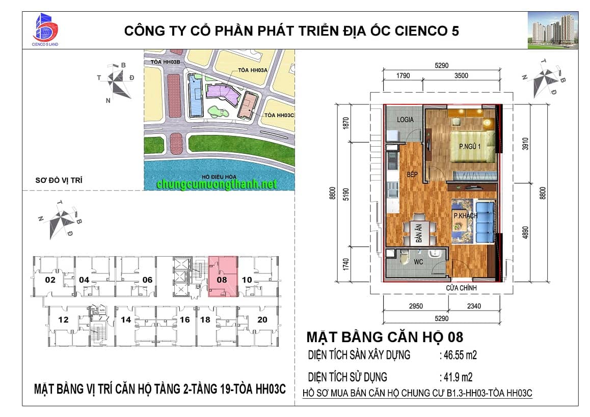 SƠ ĐỒ CHUNG CƯ B1.3 HH03C THANH HÀ