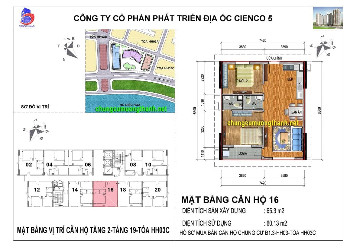 SƠ ĐỒ CHUNG CƯ B1.3 HH03C THANH HÀ