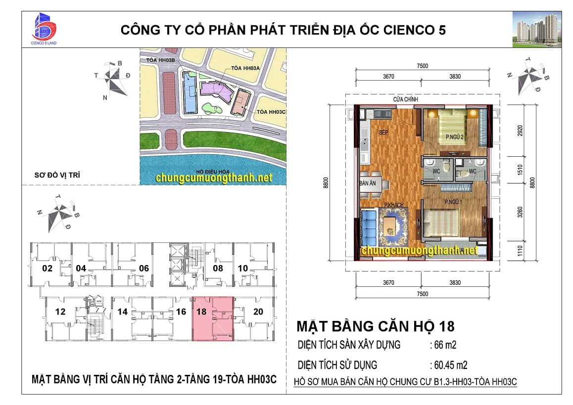 SƠ ĐỒ CHUNG CƯ B1.3 HH03C THANH HÀ