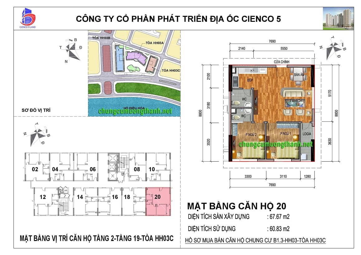 SƠ ĐỒ CHUNG CƯ B1.3 HH03C THANH HÀ